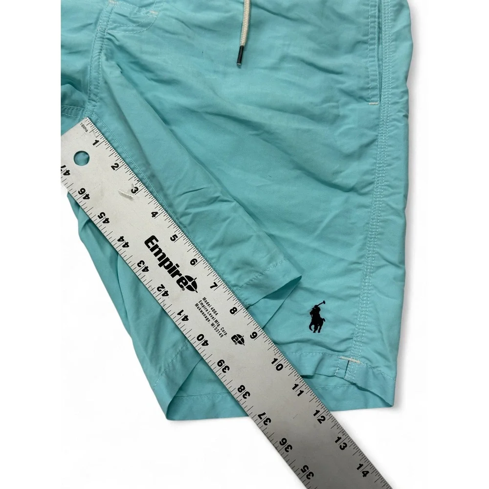 Polo Ralph Lauren Mens Small Board Shorts Swim Trunks Drawstring Aqua‎ Blue
